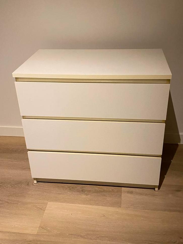 IKEA Malm ladekast - 3 lades, Huis en Inrichting, Kasten | Ladekasten, Gebruikt, Minder dan 100 cm, 50 tot 100 cm, 25 tot 50 cm