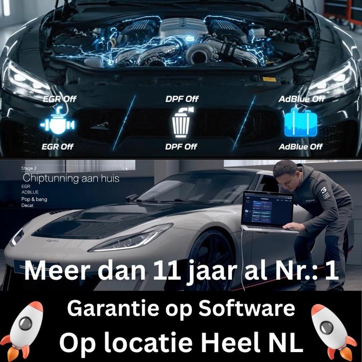 Chiptuning op maat Stage 1+ Stage 2+ EGR ADBLUE ETC., Auto diversen, Tuning en Styling, Ophalen