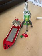Playmobil vrachtboot en kraan, Ophalen of Verzenden, Gebruikt, Los playmobil
