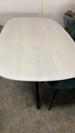 Wit eiken tafel Deens ovaal 162x90 matrix poot hoge korting, 50 tot 100 cm, Nieuw, 100 tot 150 cm, Eikenhout