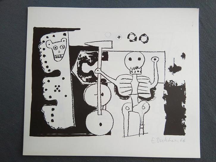 Ed Dukkers 3 x Lithografie 1966, Antiek en Kunst, Kunst | Litho's en Zeefdrukken, Ophalen of Verzenden