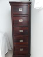 Massief houten ladenkast met 5 laden, Ophalen, Minder dan 50 cm, Gebruikt, 5 laden of meer