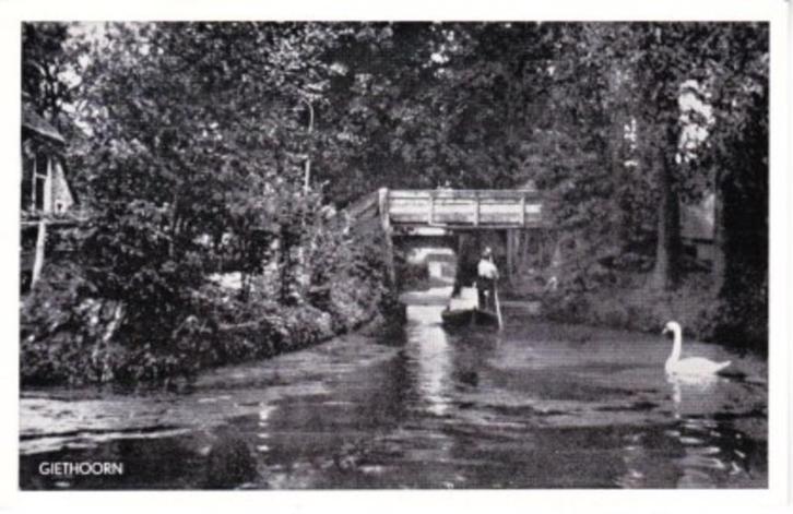 GIETHOORN,- Punteren. Zwaan. 29-10, Verzamelen, Ansichtkaarten | Nederland, Gelopen, Overijssel, 1940 tot 1960, Ophalen of Verzenden
