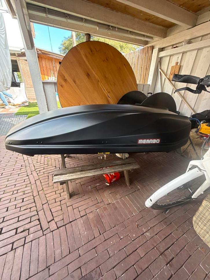 Zo Goed Als Nieuwe Menabo Mania 460 Dakkoffer, Auto diversen, Dakkoffers, Zo goed als nieuw, Ophalen of Verzenden