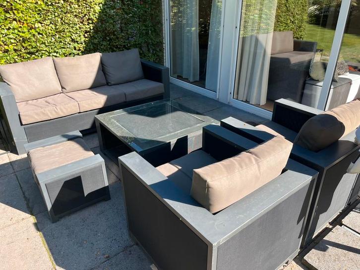 Luxe Loungeset - 5 Zitplaatsen, Tuin en Terras, Tuinsets en Loungesets, Zo goed als nieuw, Loungeset, Aluminium, 5 zitplaatsen