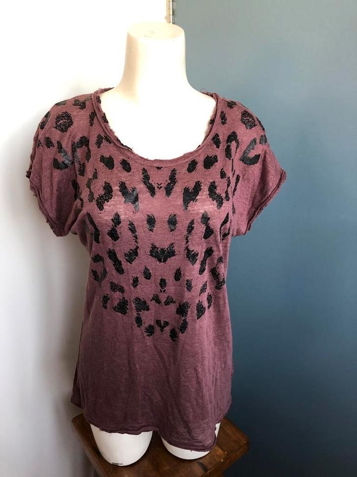Alchemist paarsbruin linnen top m, Kleding | Dames, Tops, Zo goed als nieuw, Maat 38/40 (M), Korte mouw, Ophalen of Verzenden