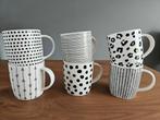 Mokken zwart/wit 8cm hoog Kasitoo van de Xenos, Ophalen of Verzenden, Zo goed als nieuw, Overige stijlen, Kop(pen) en/of Schotel(s)