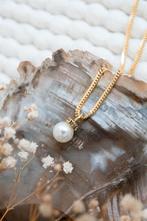 Vintage ketting parel, Sieraden, Tassen en Uiterlijk, Kettingen, Gebruikt, Ophalen of Verzenden, Goud, Overige materialen