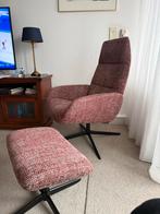 Montel Lounge Fauteuil + Voetenbank - ZGAN, Ophalen, Zo goed als nieuw, Stof, 75 tot 100 cm