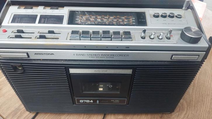 Oude aristona sx 8784 radio cassette recorder jaren 70/80, Audio, Tv en Foto, Radio's, Gebruikt, Radio, Ophalen of Verzenden