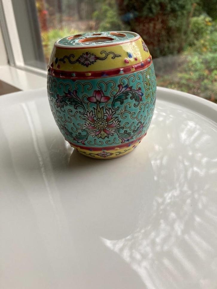 China | turquoise Bao Xiang Hua gemberpot + deksel | na 1940, Antiek en Kunst, Antiek | Porselein, Ophalen of Verzenden