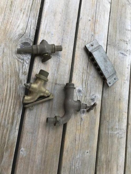 3 x antiek koperen kraan kranen, Antiek en Kunst, Antiek | Koper en Brons, Ophalen of Verzenden