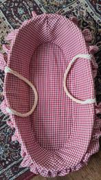 Goki Mooie poppenrietenreiswieg rood-wit geruite bekleding, Ophalen, Gebruikt