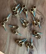 10 paar koperen Knologen, 12mm. Voor juiste maat traproeden, Ophalen of Verzenden, Zo goed als nieuw, Overige typen
