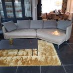 Rolf Benz Onda wooneiland taupe leder met losse rug kussens, Ophalen, Metaal, 125 tot 150 cm, Zowel modern als tijdloos