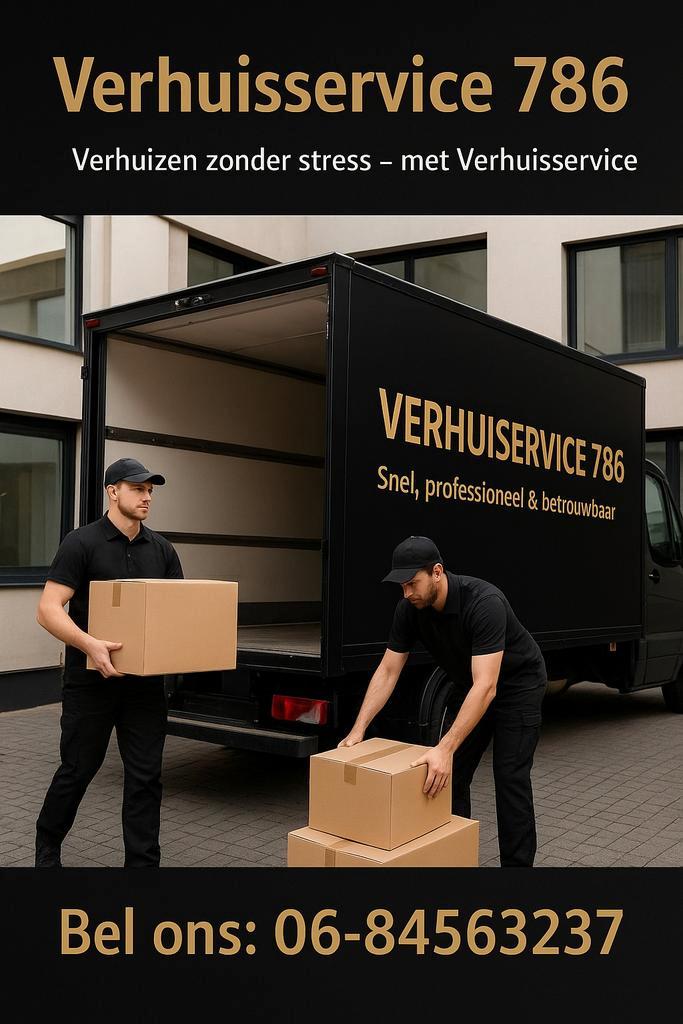 Verhuisservice 786, Diensten en Vakmensen, Verhuizers en Opslag, Bedrijfsverhuizingen, Opslag, Verhuizen binnen Nederland, Verhuizen internationaal