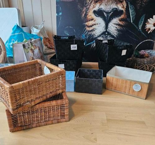 8x opbergmand ikea en action. Nieuw en zgan, Huis en Inrichting, Woonaccessoires | Schalen en Manden, Zo goed als nieuw, Rechthoekig