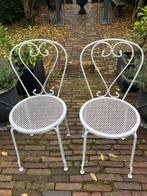 2 Franse ijzeren stoelen, Tuin en Terras, Tuinstoelen, Ophalen, Gebruikt, Metaal