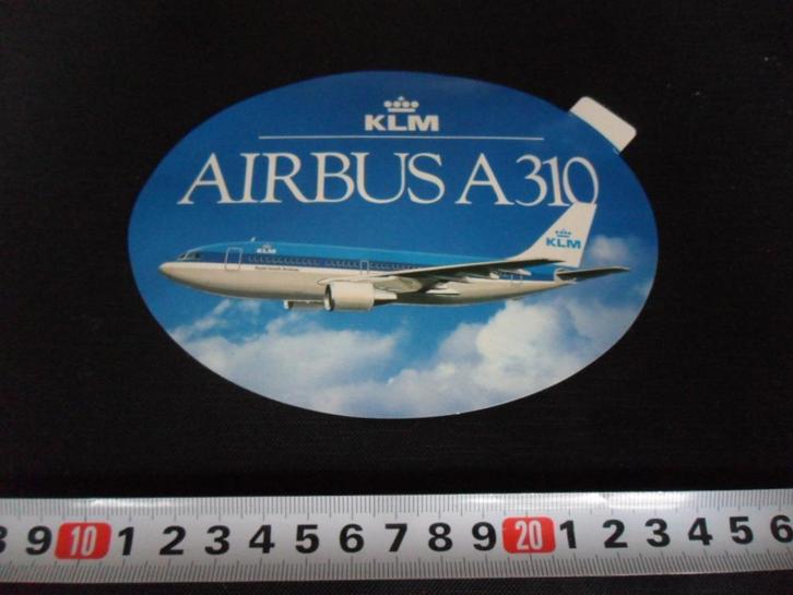 sticker vliegtuig KLM airbus A310, Verzamelen, Stickers, Zo goed als nieuw, Ophalen