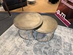 Salontafel 2-Delig Brons €149,- Direct/Leverbaar/Nieuw, Huis en Inrichting, Tafels | Salontafels, Ophalen, Rond, Nieuw, 50 tot 100 cm