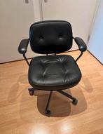 IKEA ALEFJÄLL bureaustoel - leder Zwart, Ophalen, Zo goed als nieuw, Zwart