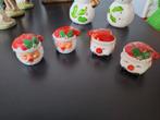 mini keramiek doosjes 2x kerstman en 2x sneeuwman, Diversen, Ophalen of Verzenden, Nieuw