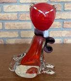 Rood oranje kat glas Murano vintage, Antiek en Kunst, Antiek | Glas en Kristal, Ophalen of Verzenden