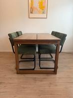 Eettafel incl. vier buisstoel eetkamerstoelen, Huis en Inrichting, Tafels | Eettafels, Ophalen, Zo goed als nieuw, Rond, 50 tot 100 cm