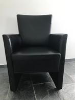 6x Paul Hofstede eetkamerstoelen, Ophalen, Zwart, Leer, Zo goed als nieuw
