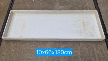 Lekbak polyester 10x66x180cm beschikbaar voor biedingen