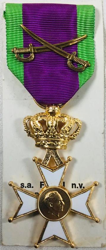 Belgische militaire veteranenmedaille Leopoldsorde 20e eeuw beschikbaar voor biedingen