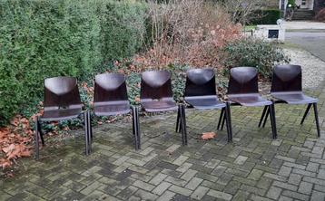6 vintage industriele stoelen Pagholtz thur-up-seat beschikbaar voor biedingen