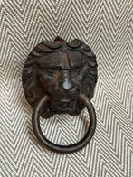 Antieke gietijzeren Deurklopper Leeuwenkop, Ophalen of Verzenden