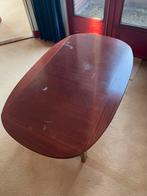 Antieke ovale notenhouten salontafel, Ophalen, Gebruikt, 100 tot 150 cm, 50 tot 100 cm