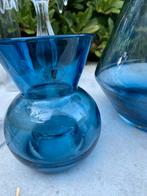 Holmegaard , Vaasje / Kandelaar Blauw hoogte 11cm fiam 8 cm, Antiek en Kunst, Ophalen of Verzenden