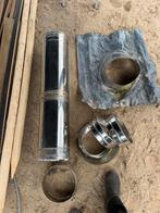 Rest stukken kachel aansluiting, Huis en Inrichting, Kachels, Ophalen, Gebruikt, Houtkachel, Vrijstaand