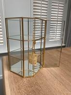 Prachtig Italiaans glazen vitrine/pronk kastje, Antiek en Kunst, Curiosa en Brocante, Ophalen of Verzenden