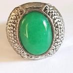 Forse ring met groene steen., Groen, Ophalen of Verzenden, Dame, Zo goed als nieuw