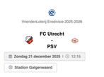 Fc Utrecht - psv, Tickets en Kaartjes, Twee personen