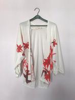 Zara knit S wit open zomervest rode bloemen print egf, Ophalen of Verzenden, Zo goed als nieuw, Maat 36 (S), Wit