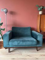 Loveseat / fauteuille Torino groen velours, Huis en Inrichting, Ophalen, Eenpersoons, 75 tot 100 cm, Zo goed als nieuw