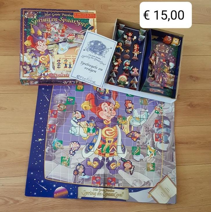 Efteling Spring en Spaar Spel - Compleet!, Hobby en Vrije tijd, Gezelschapsspellen | Bordspellen, Zo goed als nieuw, Drie of vier spelers