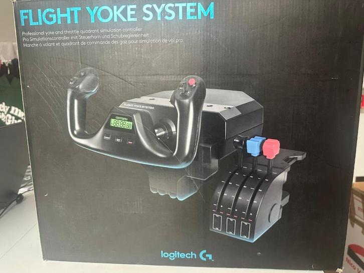 Flight Yoke System Logitech, Computers en Software, Joysticks, Zo goed als nieuw, Ophalen of Verzenden