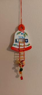 Supermooi! Ertsgebergte kerstklok met kerstman op touwladder, Diversen, Kerst, Ophalen of Verzenden, Nieuw