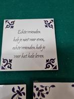 Spreuktegels op hout 2 stuks, Ophalen of Verzenden, 'T Olde Gre-j, Info@toldegrej.nl, Endepoelstraat 20f Didam