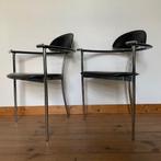 2 X vintage design stoel Arrben, Twee, Metaal, Zo goed als nieuw, Zwart