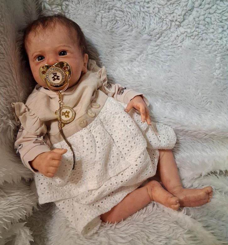 Mooie reborn baby Mila van Gudrun Legler, Verzamelen, Poppen, Nieuw, Pop, Levensecht of Reborn, Ophalen of Verzenden