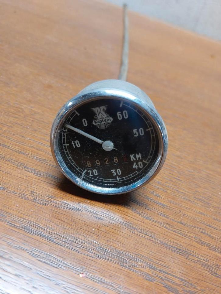 Kaptein Mobylette Kilometerteller VDO, Fietsen en Brommers, Brommeronderdelen | Algemeen, Gebruikt, Overige typen, Ophalen of Verzenden