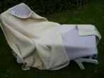 wollen deken 220 x 255 cm 2 persoons wolwit-grijs Nachtwacht, Ophalen of Verzenden, Gebruikt