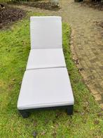 Verstelbaar wicker ligbed met kussen, Tuin en Terras, Ligbedden, Ophalen, Gebruikt, Wicker, Verstelbaar